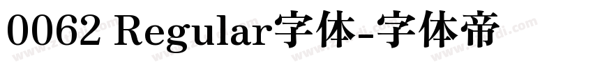 0062 Regular字体字体转换